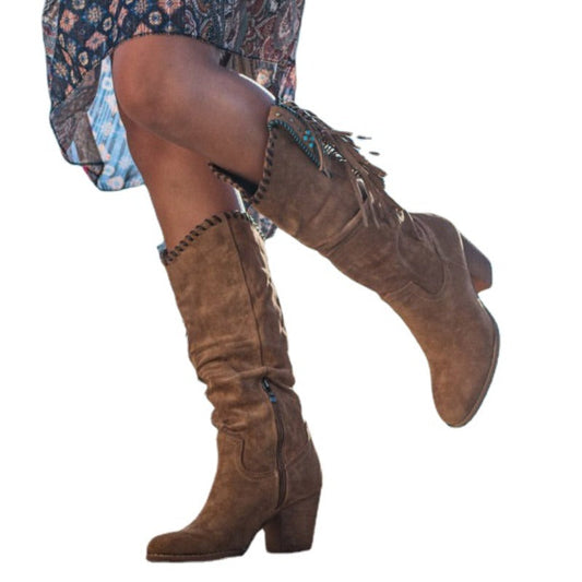 Bottes Chic en Simili Cuir pour Femmes