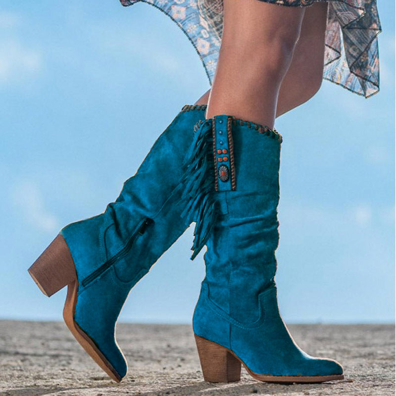 Bottes Chic en Simili Cuir pour Femmes