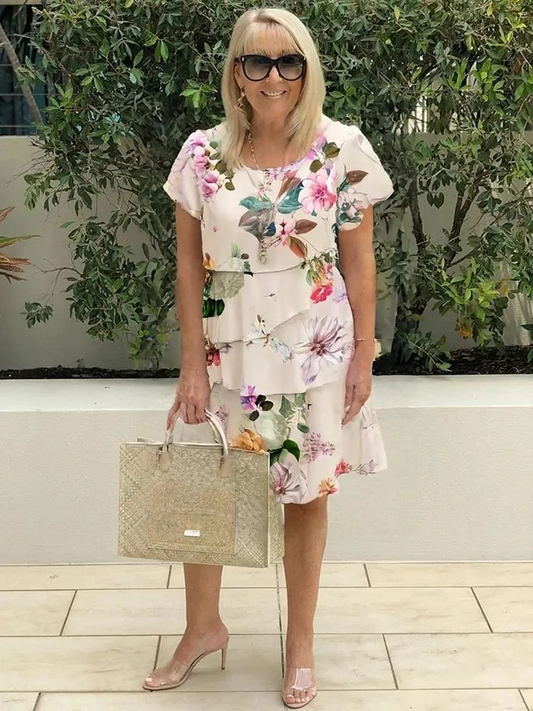 Robe Élégante à Fleurs pour Femmes