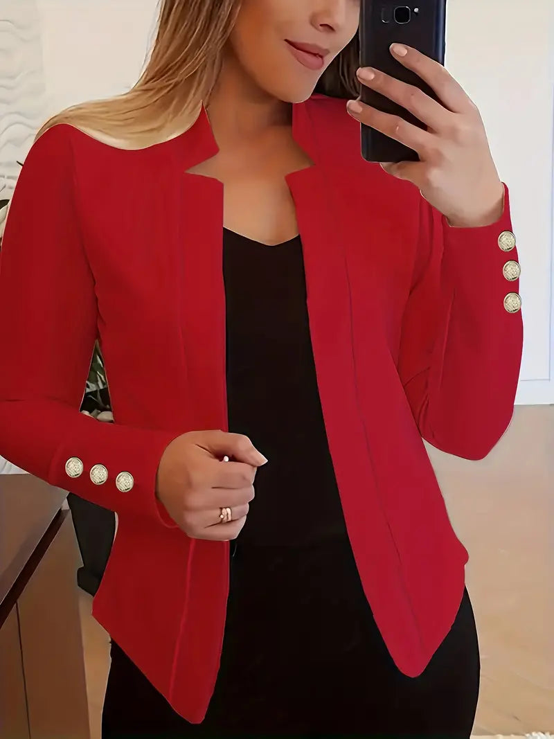 Blazer à manches longues ouvert pour femmes