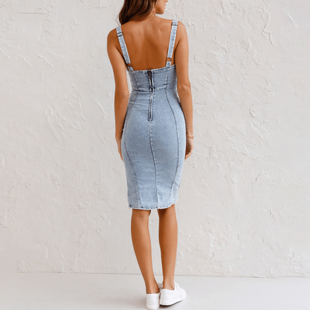 Abito Élégant en Denim pour Femmes - Marie Montel