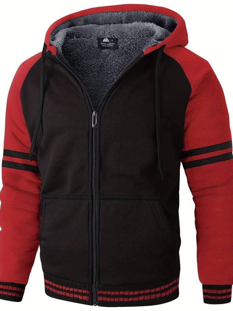 Veste à capuche duveteuse pour hommes