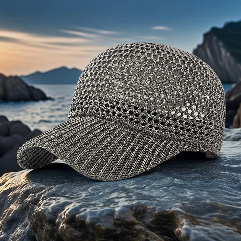 Casquette ajourée avec visière courbée et structure souple
