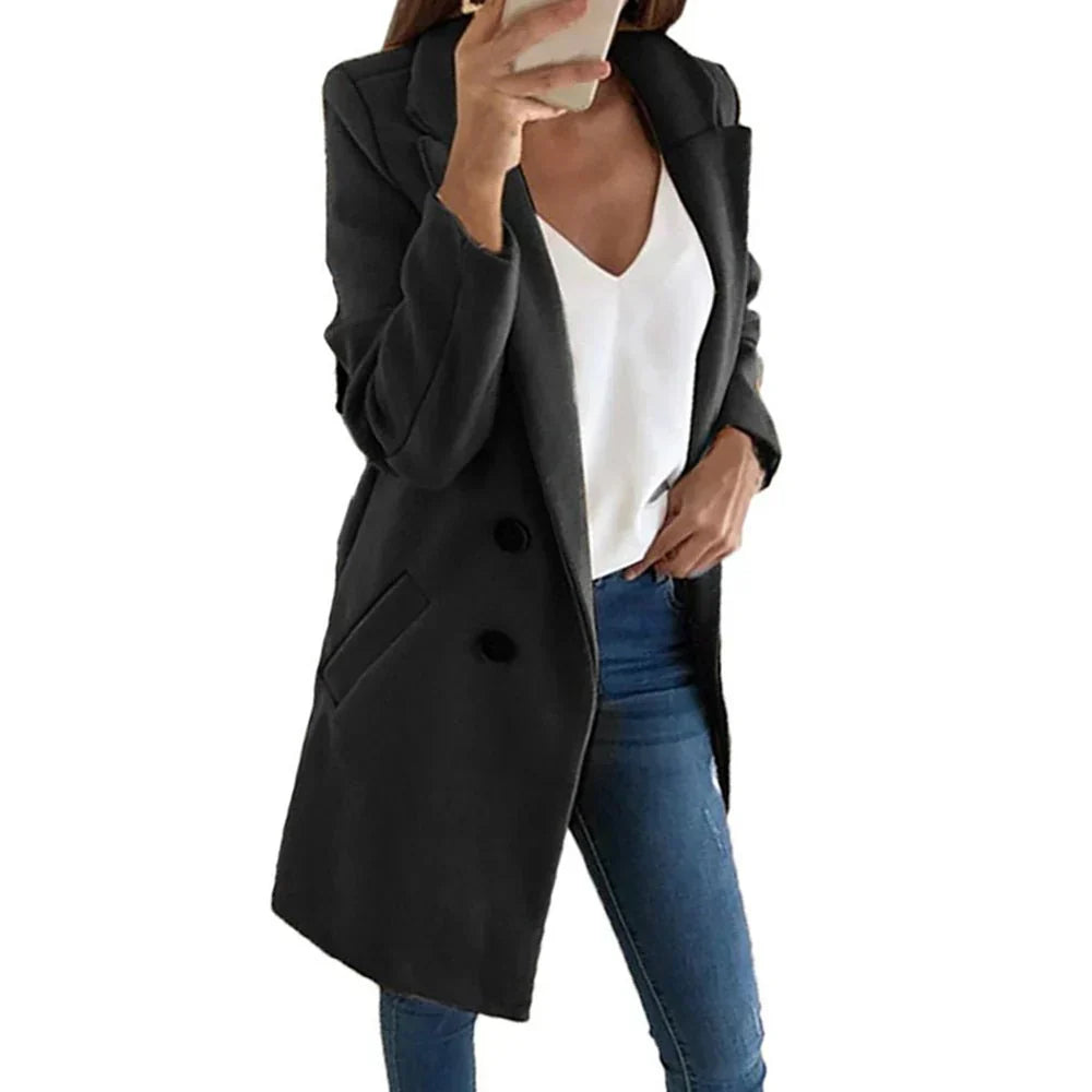 Manteau blazer long élégant pour femmes