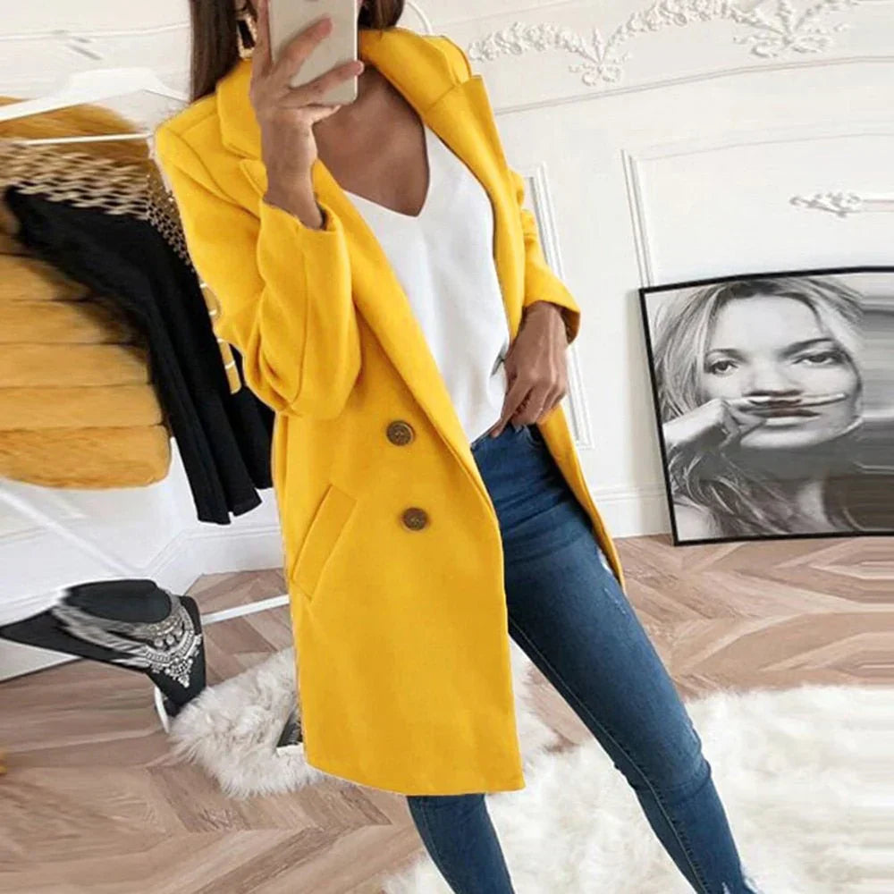 Manteau blazer long élégant pour femmes