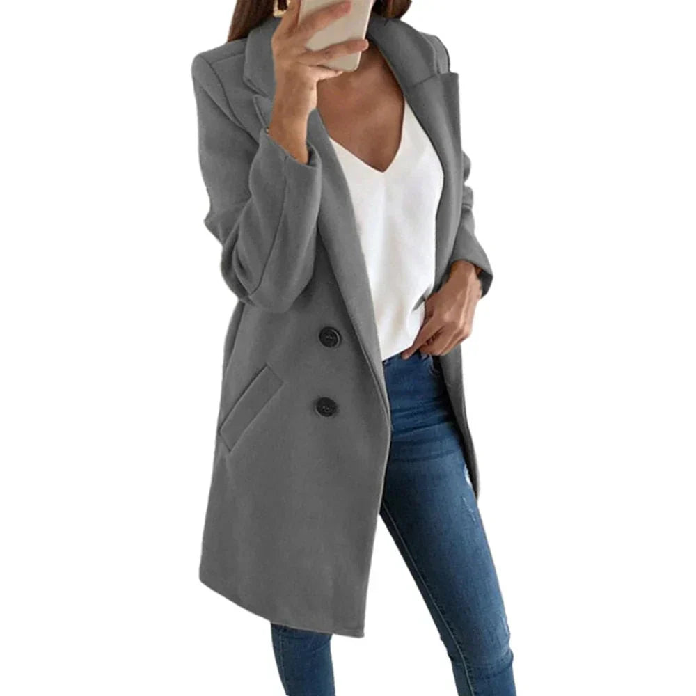 Manteau blazer long élégant pour femmes