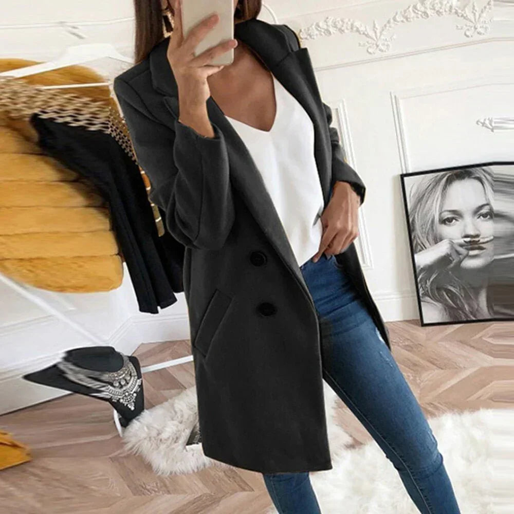 Manteau blazer long élégant pour femmes