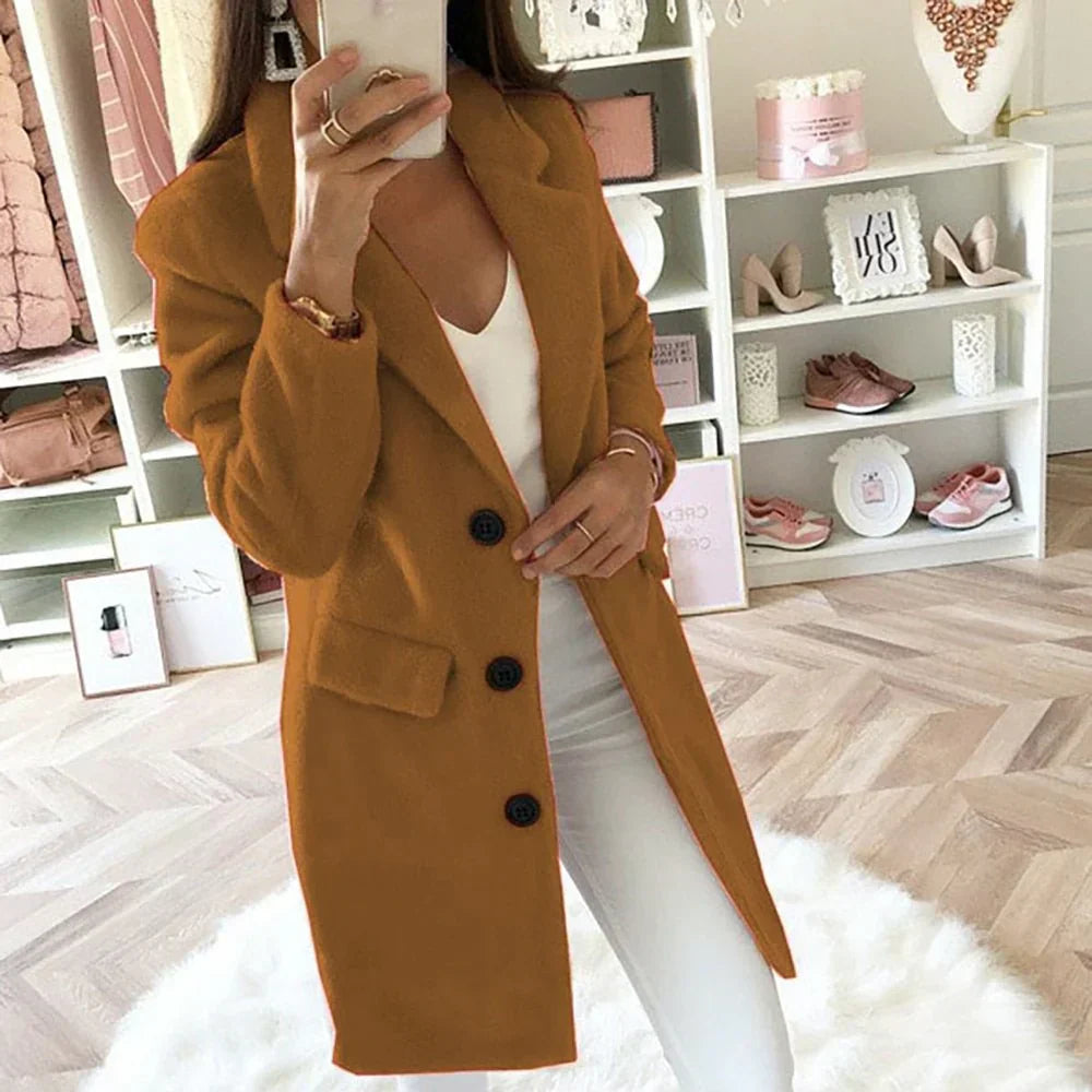 Manteau blazer long élégant pour femmes