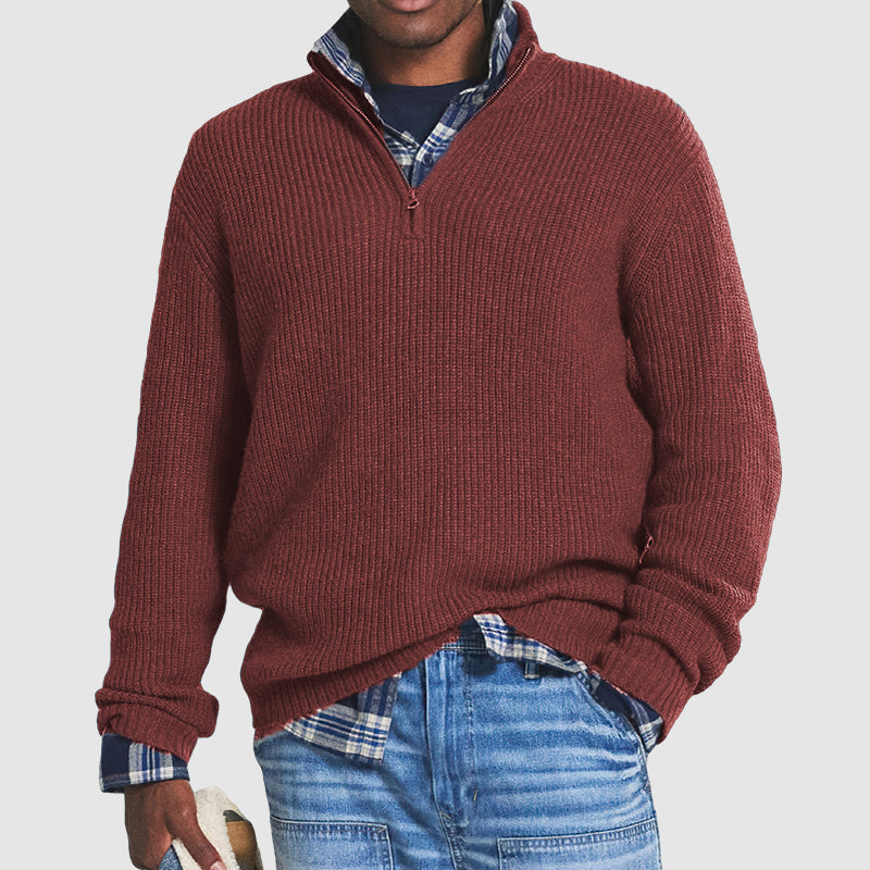 Pull Casual Chic avec Col Montant pour Hommes