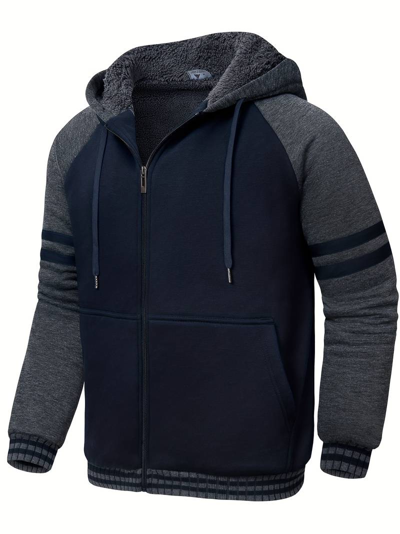 Veste à capuche duveteuse pour hommes