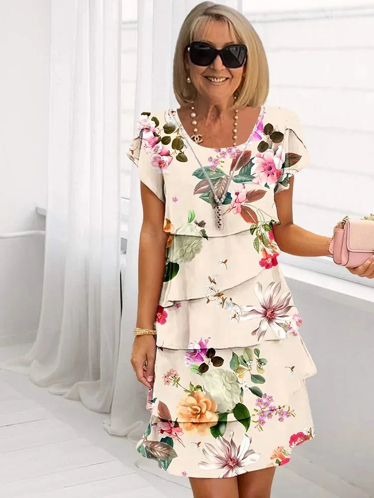 Robe Élégante à Fleurs pour Femmes