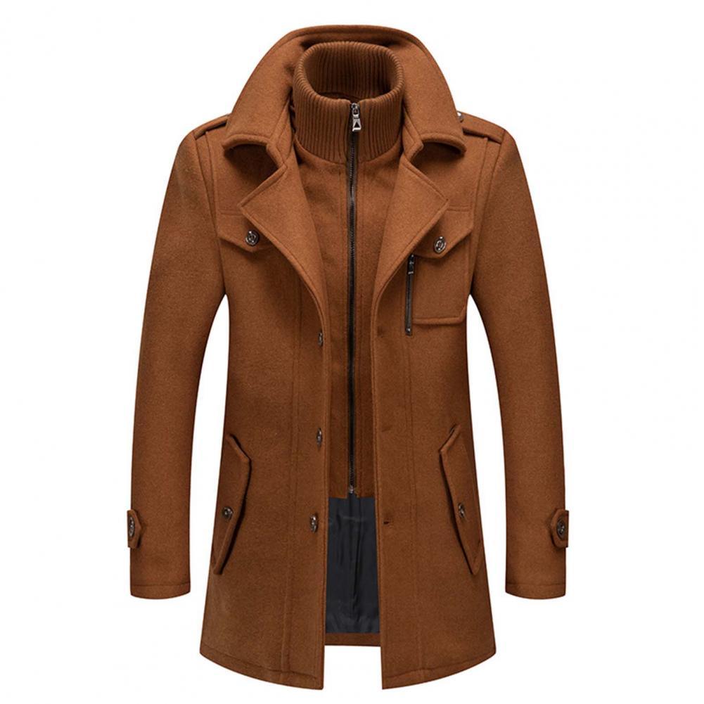 Élégant Manteau d'Hiver pour Hommes en Laine