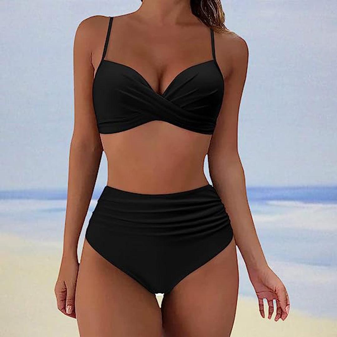 Bikini à Taille Haute Élegant pour Femmes - Marie Montel