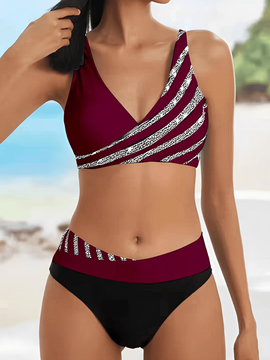 Bikini Chic à Rayures pour Femmes - Marie Montel