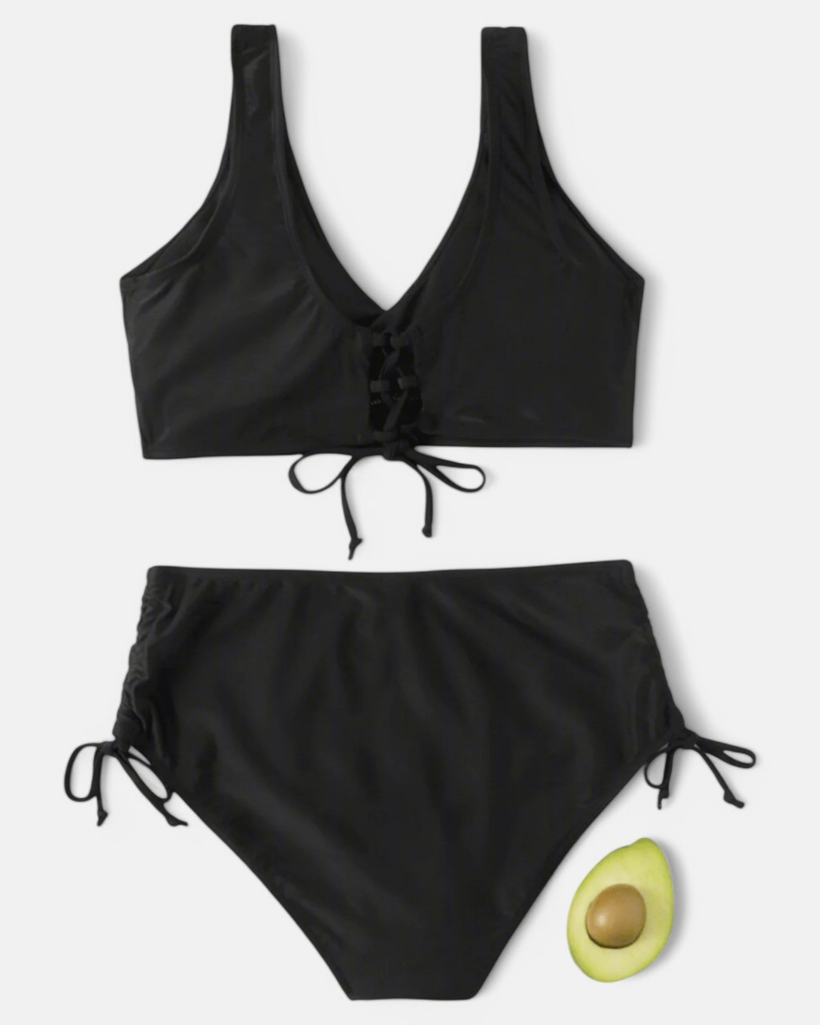 Bikini Uni Sportif avec Cordon de Serrage pour Femmes - Marie Montel