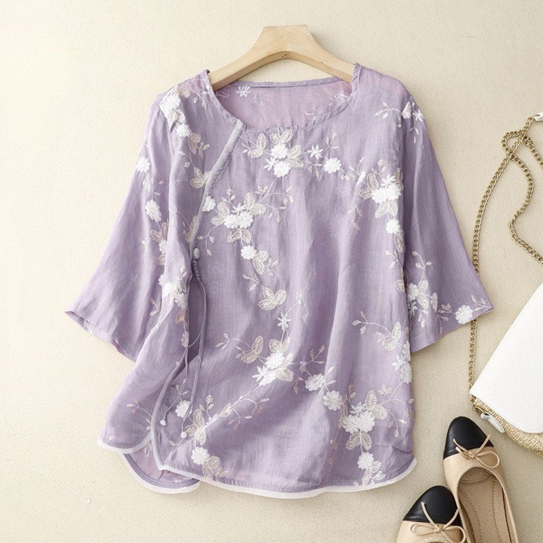 Blouse Brodée Chic pour Femmes - Marie Montel