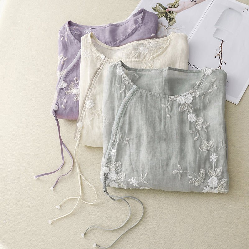 Blouse Brodée Chic pour Femmes - Marie Montel