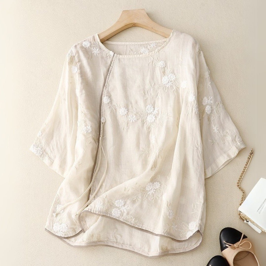 Blouse Brodée Chic pour Femmes - Marie Montel