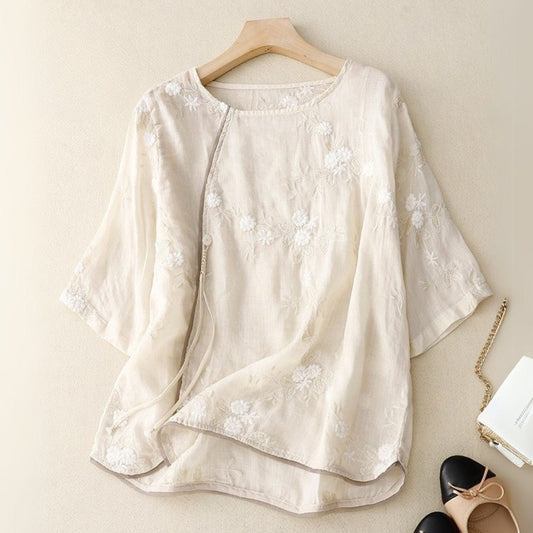 Blouse Brodée Chic pour Femmes - Marie Montel
