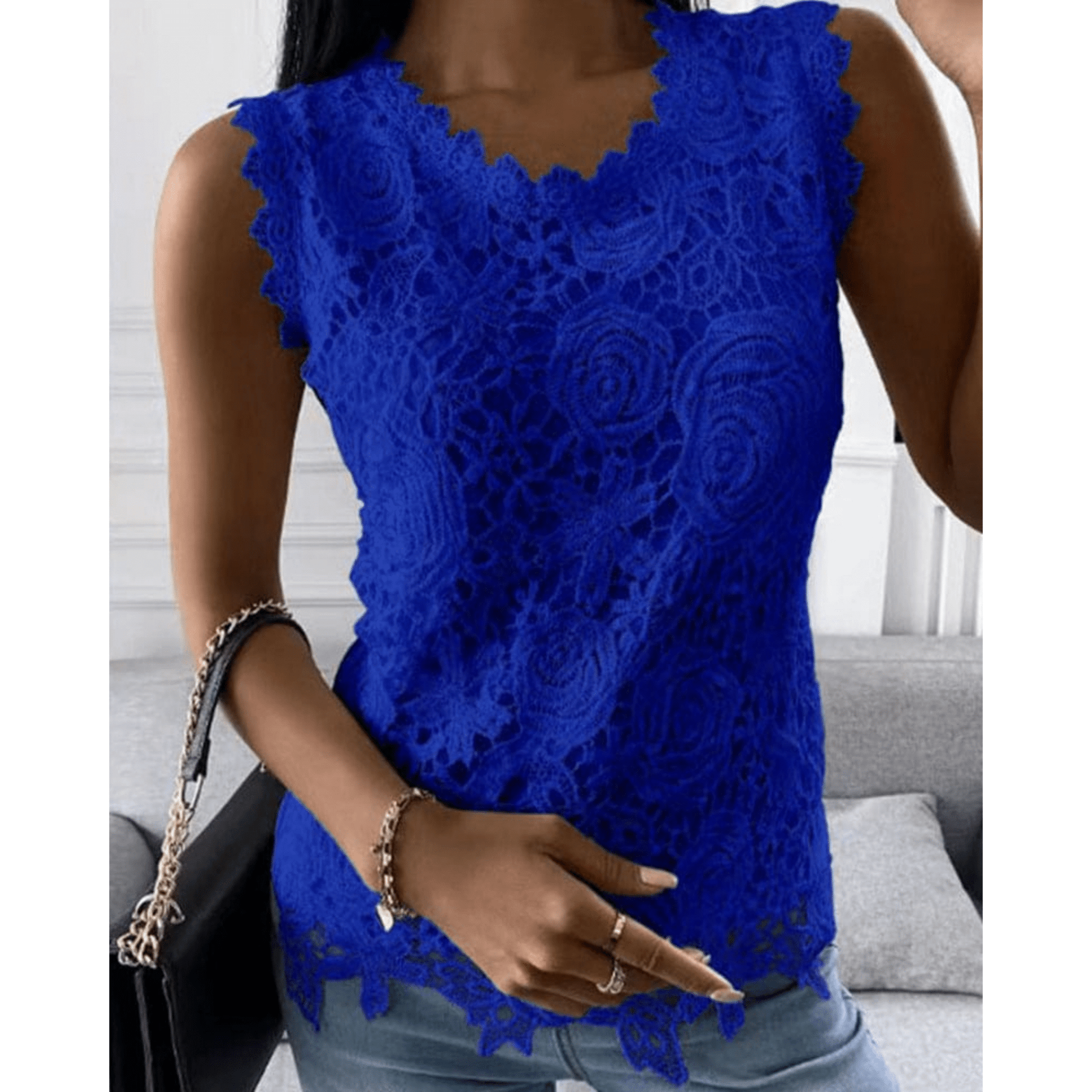 Blouse Chic à Détails en Dentelle pour Femmes - Marie Montel