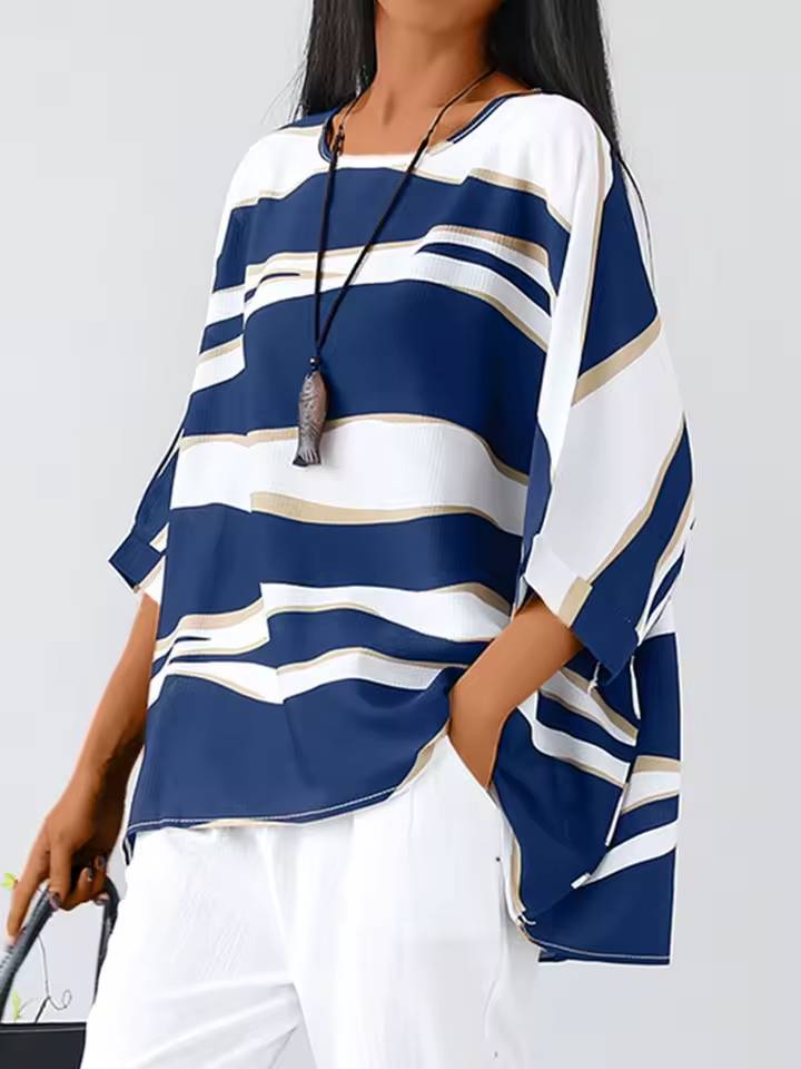 Blouse Chic à Encolure Ronde pour Femmes - Marie Montel