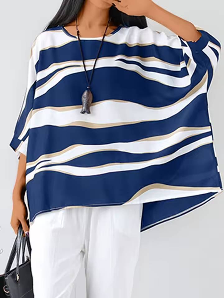 Blouse Chic à Encolure Ronde pour Femmes - Marie Montel