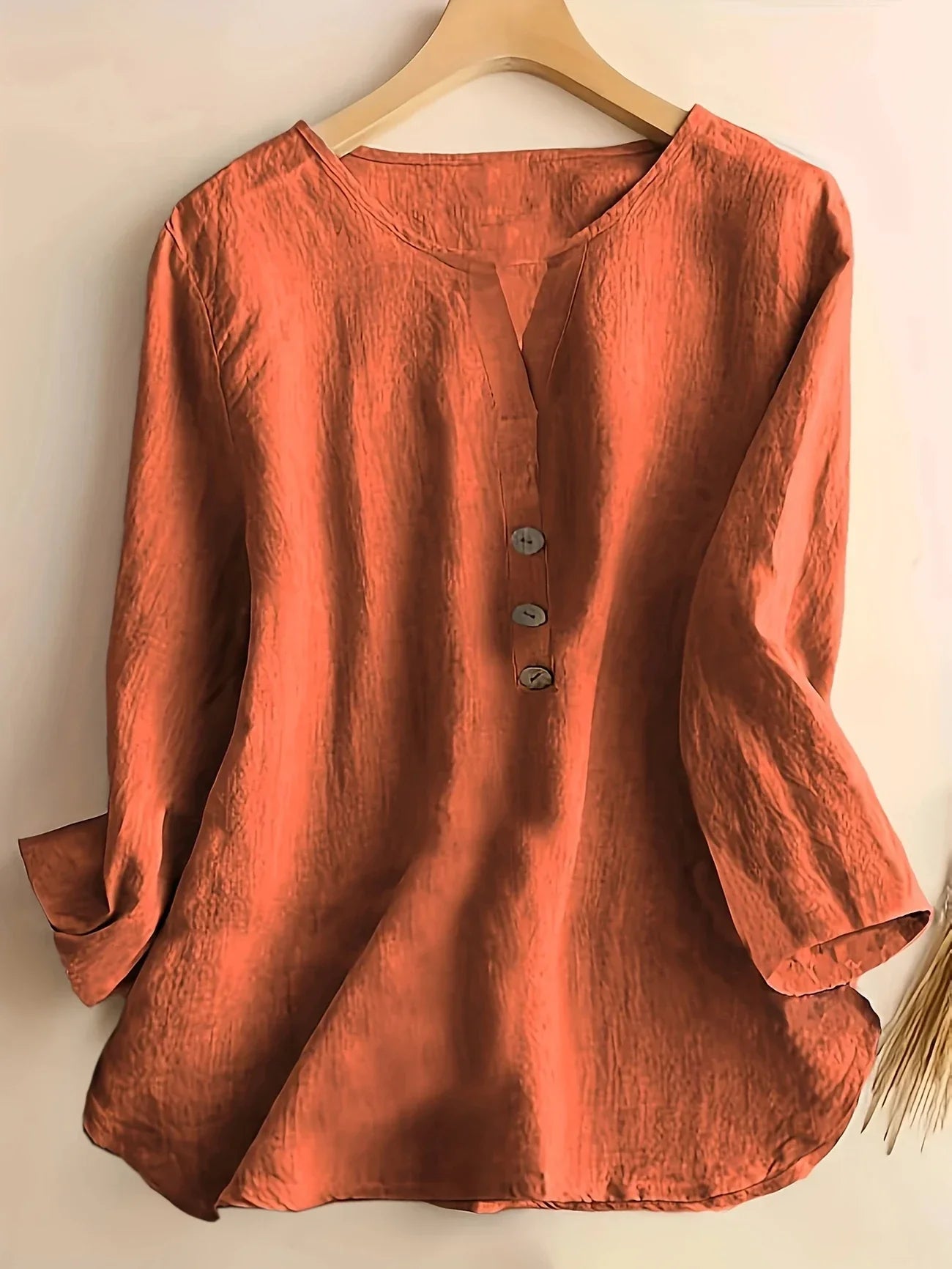 Blouse Décontractée à Col en V pour Femmes - Marie Montel