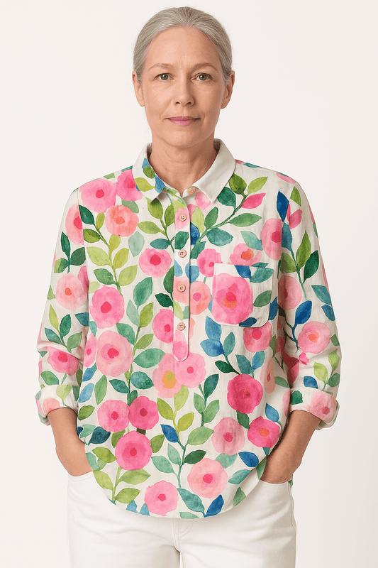 Blouse Élégante à Imprimé Floral pour Femmes - Marie Montel