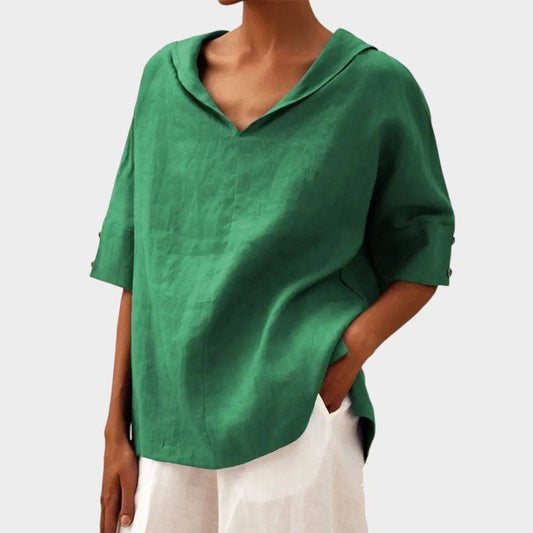 Blouse Élégante à Manches Courtes pour Femmes - Marie Montel