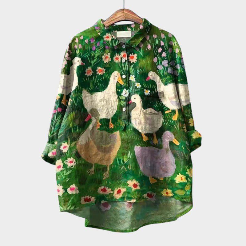 Blouse Élégante à Manches Courtes pour Femmes - Marie Montel