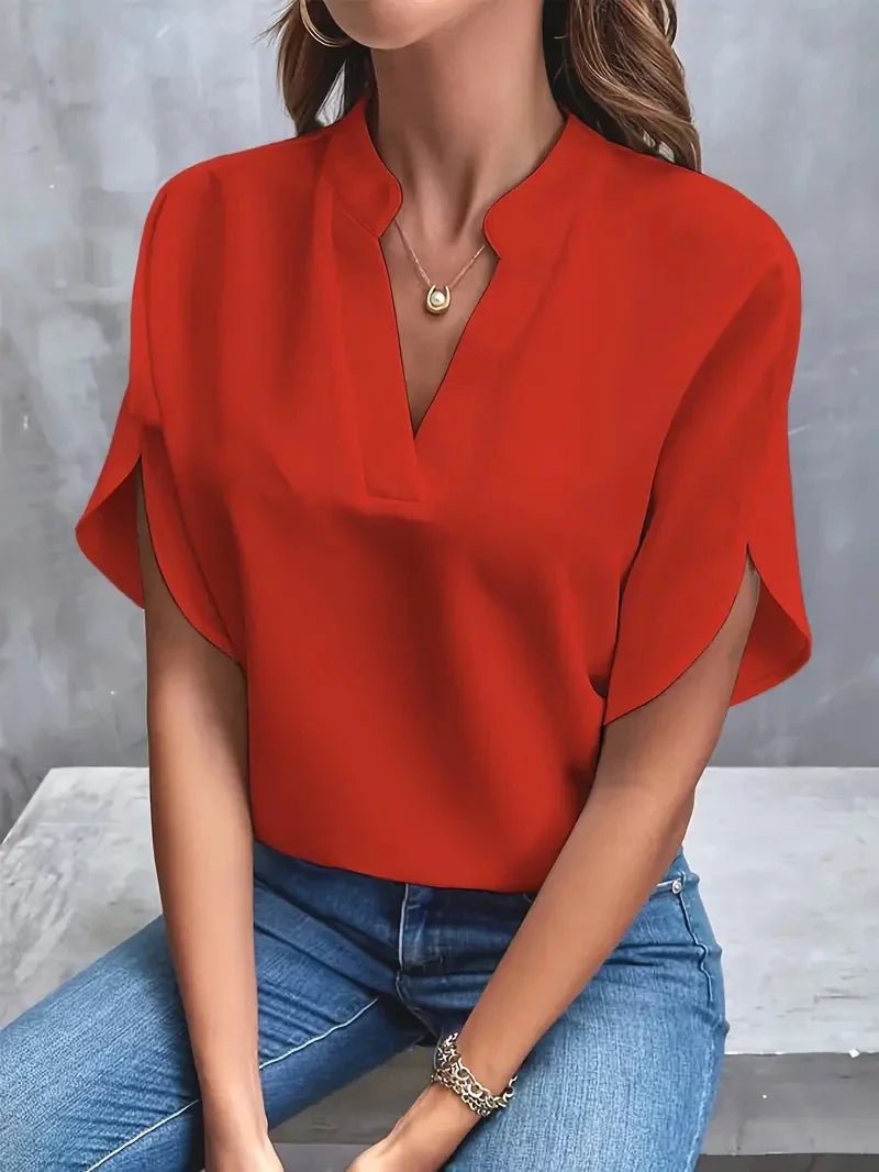 Blouse Élégante en Chiffon Uni pour Femmes - Marie Montel