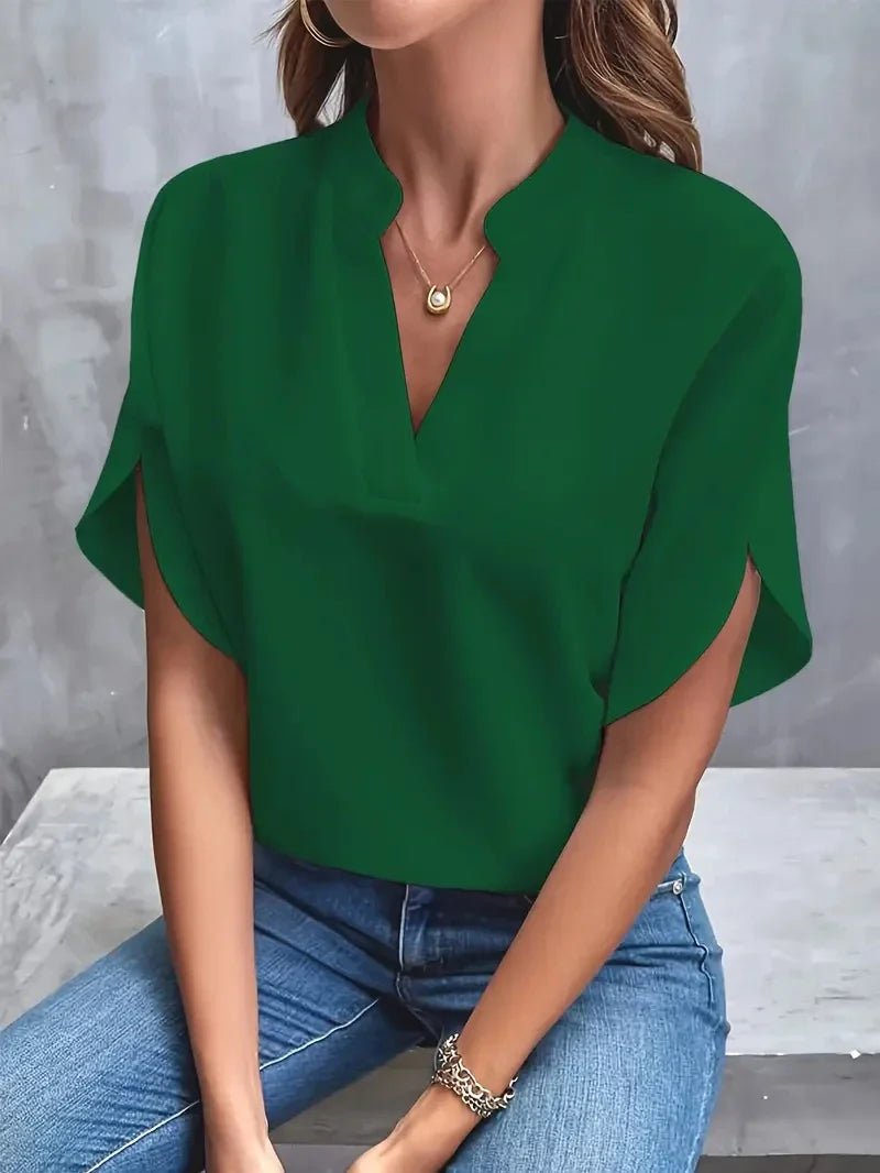Blouse Élégante en Chiffon Uni pour Femmes - Marie Montel