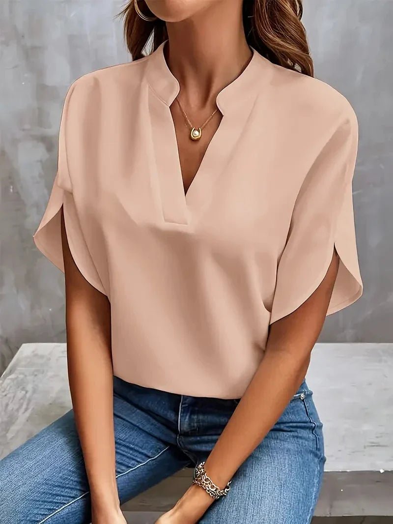 Blouse Élégante en Chiffon Uni pour Femmes - Marie Montel
