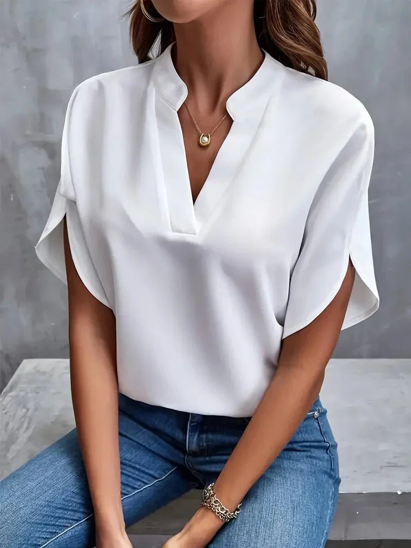 Blouse Élégante en Chiffon Uni pour Femmes - Marie Montel