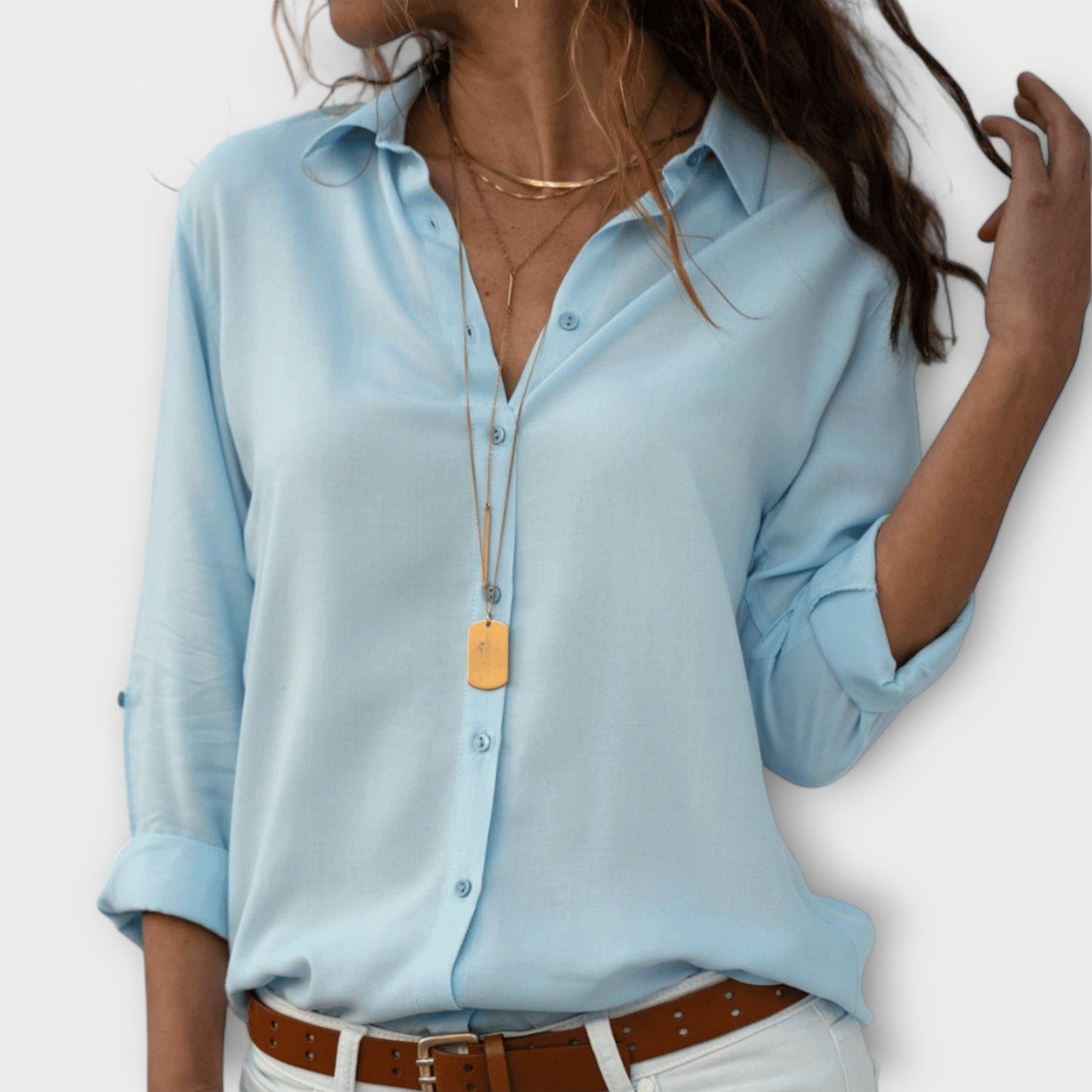 Blouse Élégante en Mélange de Polyester pour Femmes - Marie Montel
