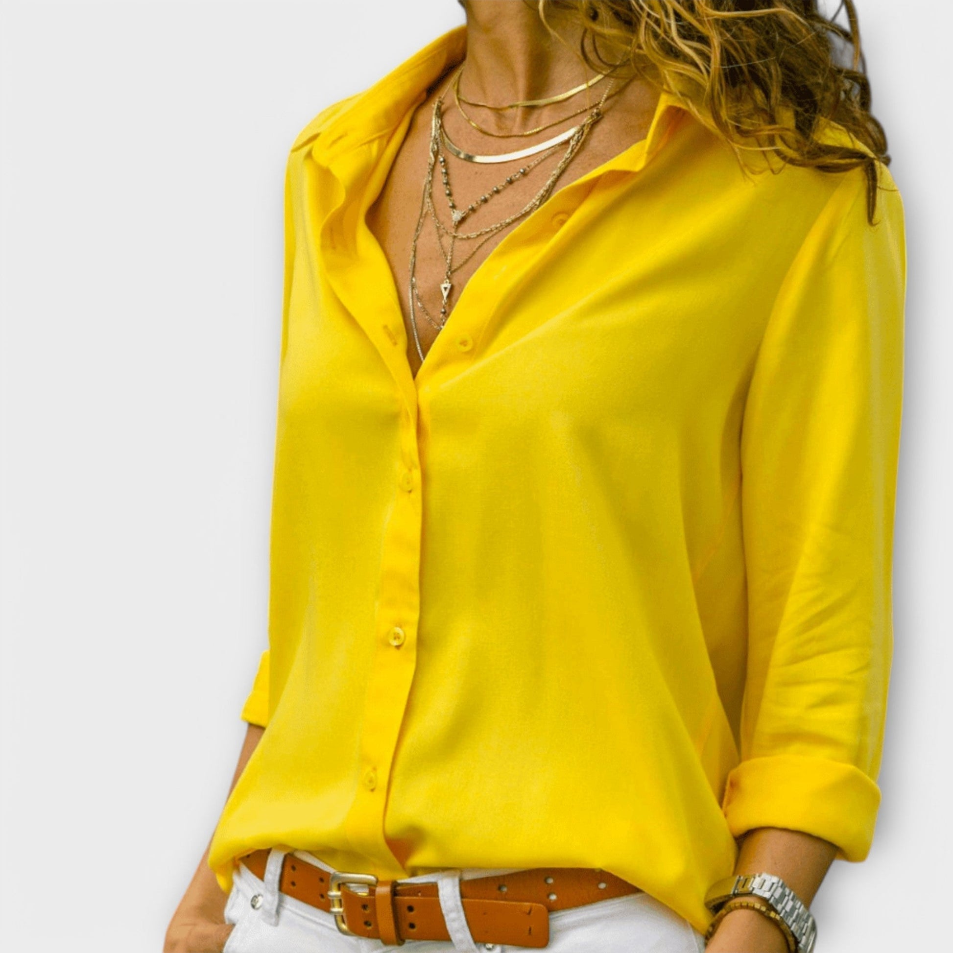Blouse Élégante en Mélange de Polyester pour Femmes - Marie Montel