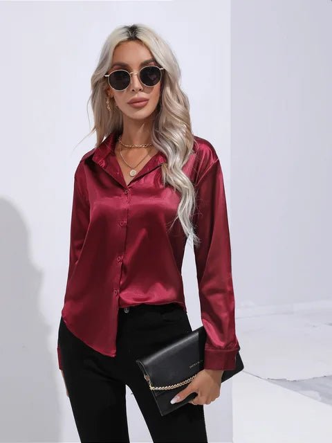 Blouse Élégante en Satin pour Femmes - Marie Montel