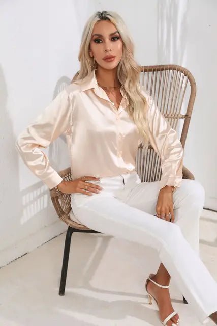 Blouse Élégante en Satin pour Femmes - Marie Montel