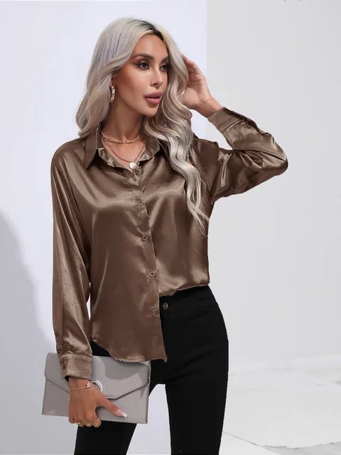 Blouse Élégante en Satin pour Femmes - Marie Montel