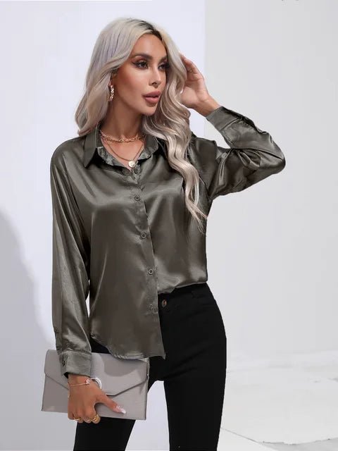 Blouse Élégante en Satin pour Femmes - Marie Montel