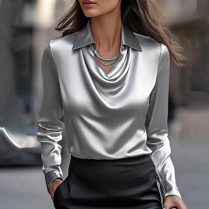 Blouse Élégante en Satin pour Femmes - Marie Montel