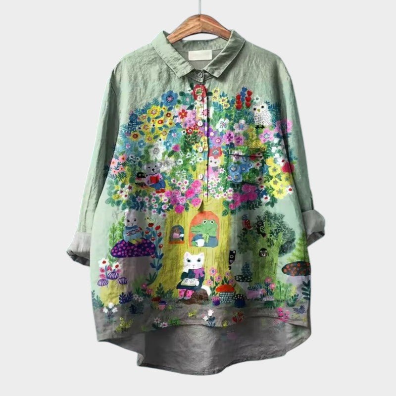 Blouse Élégante Imprimée pour Femmes - Marie Montel