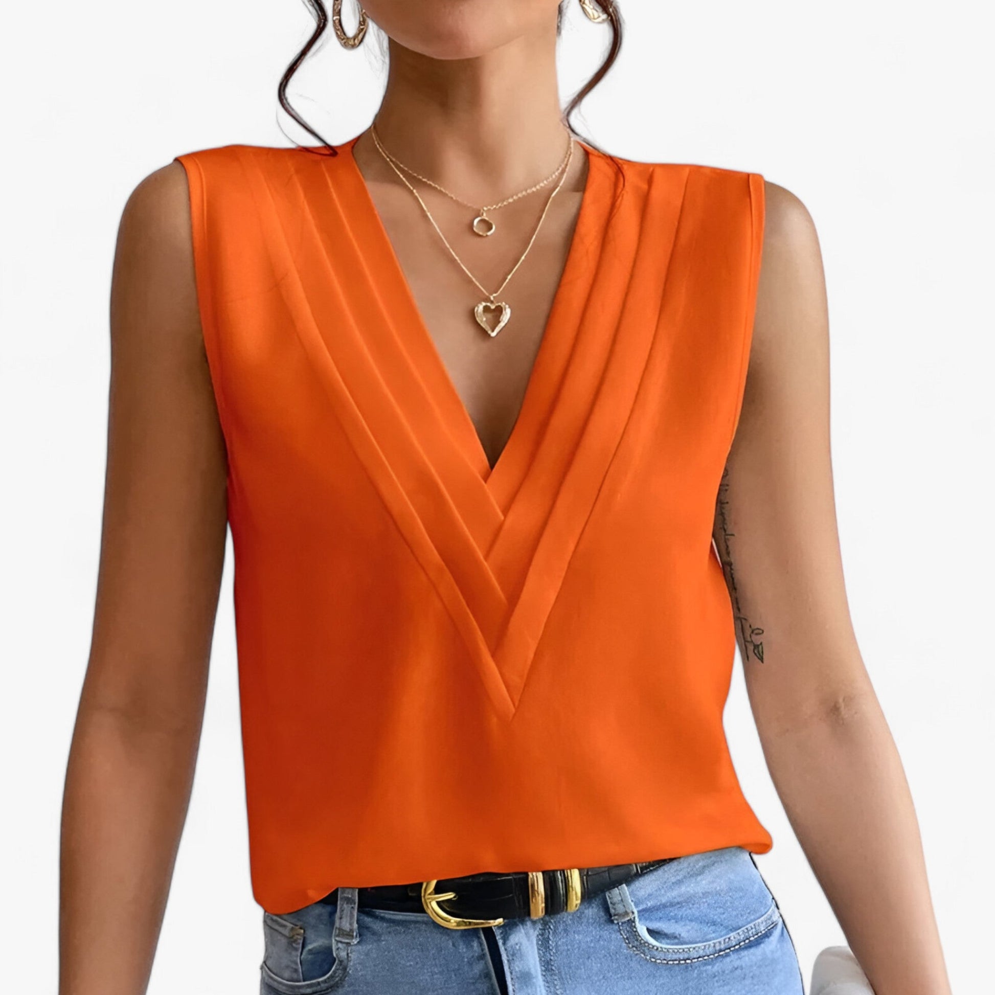 Blouse Sans Manches Élégante pour Femmes - Marie Montel