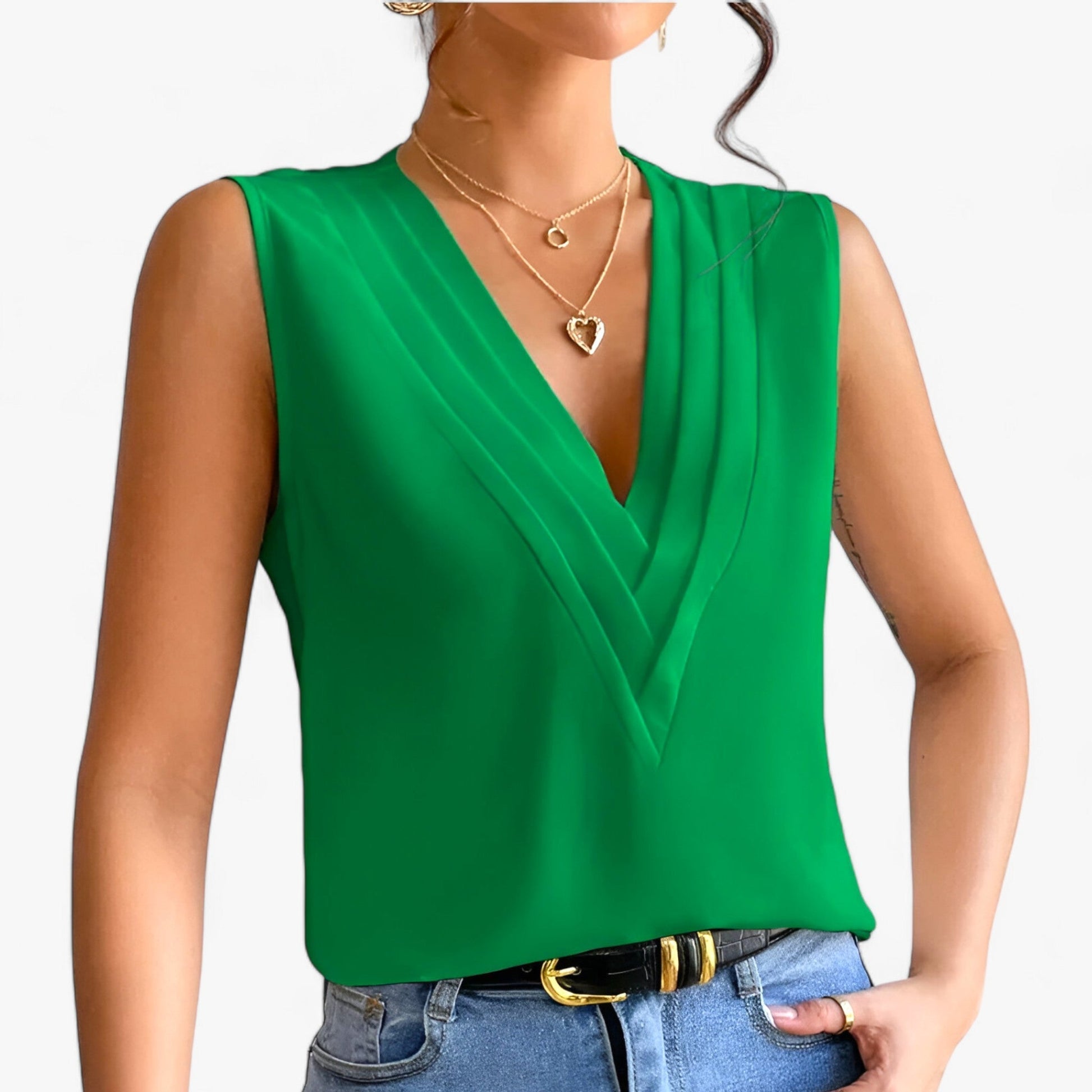 Blouse Sans Manches Élégante pour Femmes - Marie Montel