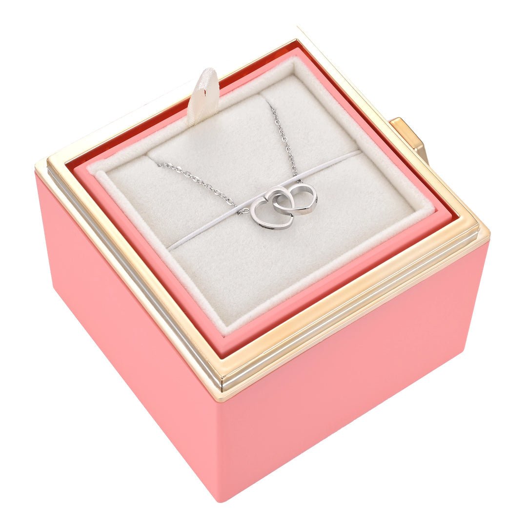 Boîte de Roses Éternelles avec Collier Élégant pour Femmes - Marie Montel