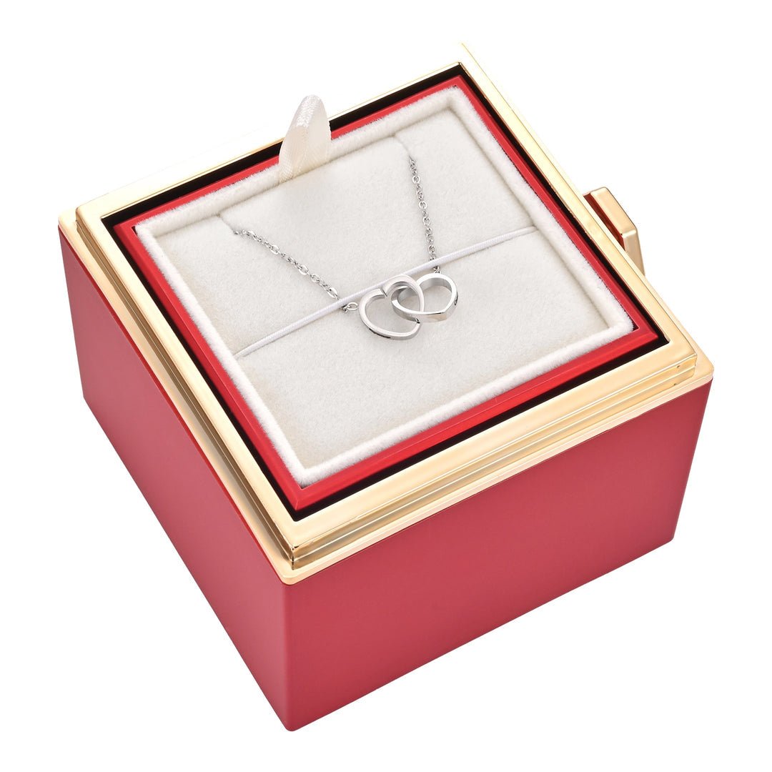 Boîte de Roses Éternelles avec Collier Élégant pour Femmes - Marie Montel