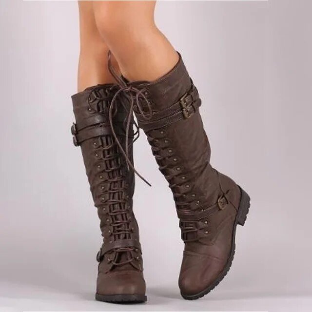 Bottes à Lacets Rétro pour Femmes - Marie Montel