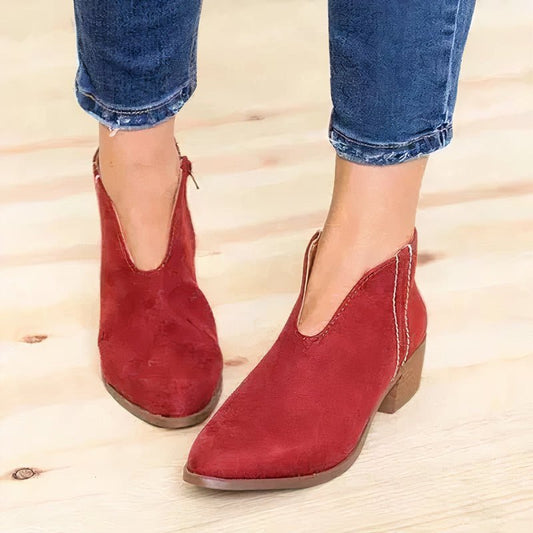 Bottes à Talon Épais Léopard pour Femmes - Marie Montel