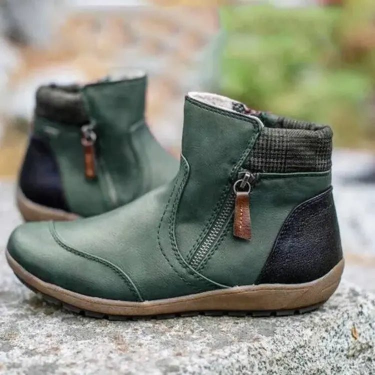 Bottes Confortables et Étanches en Couleur Marron pour Femmes - Marie Montel