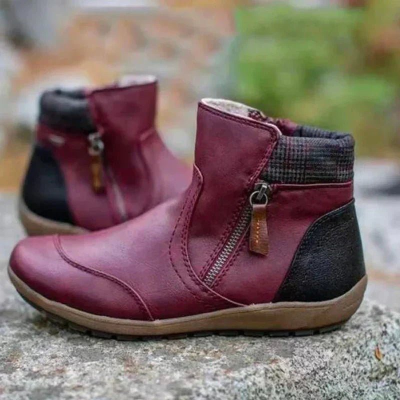 Bottes Confortables et Étanches en Couleur Marron pour Femmes - Marie Montel